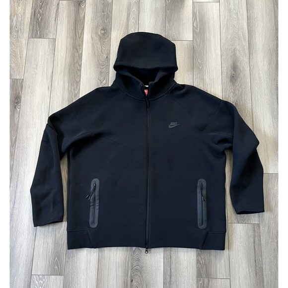 Nike Sportswear Tech Fleece Hoodie Black Full Zip FB7921-010 Men's Size XXL - Picture 1 of 11